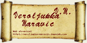 Veroljupka Maravić vizit kartica